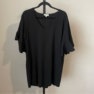 Umgee Black Ruffle Sleeve Dress Size Small
